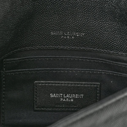 Saint Laurent Grain De Poudre Monogram Toy West Hollywood Fold-Over Bag Black 6 of 9