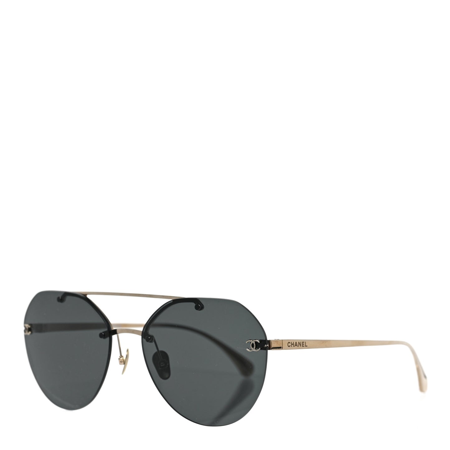 Titanium CC Pilot Aviator Sunglasses 4272-T Black Gold