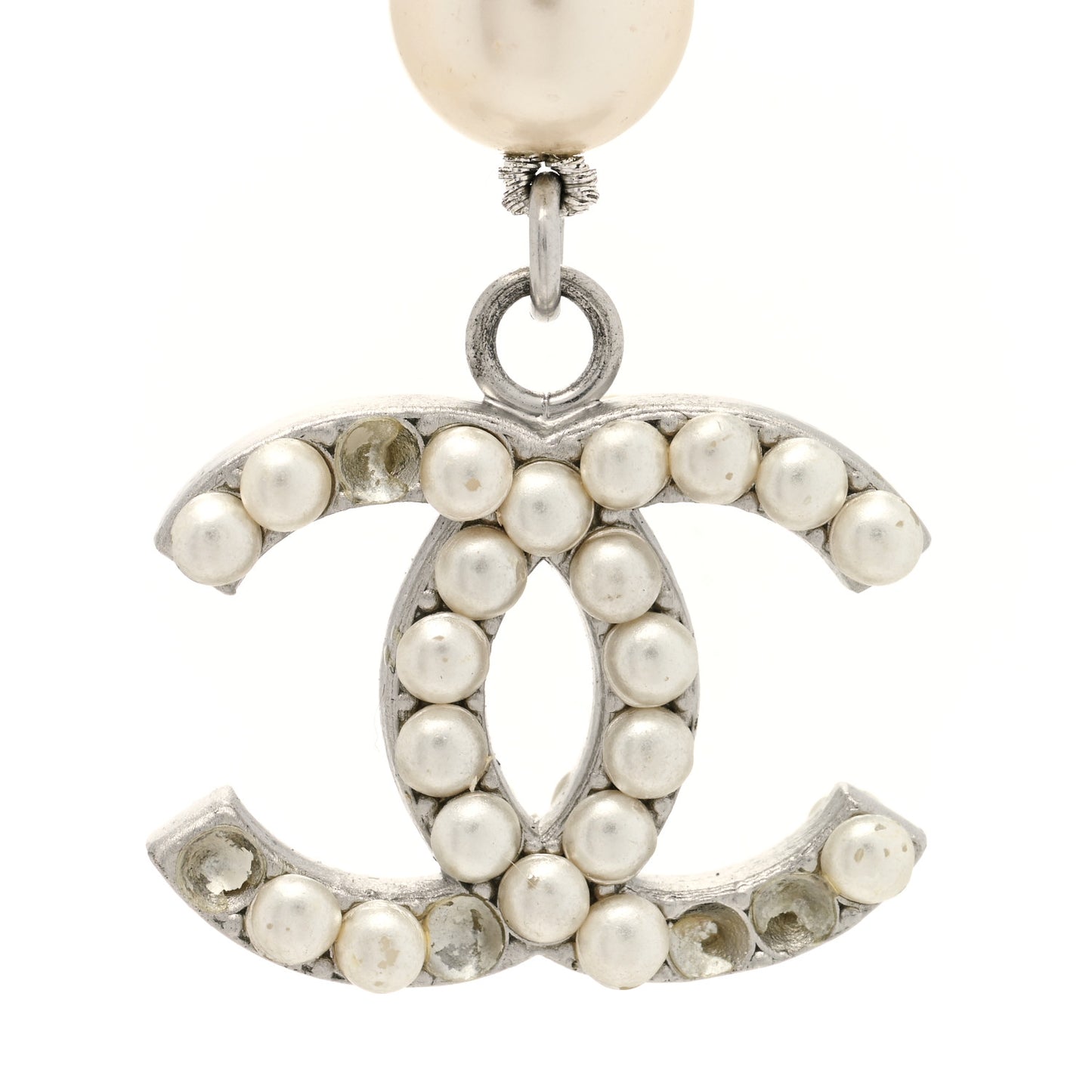 Pearl CC Cross Belt White Silver