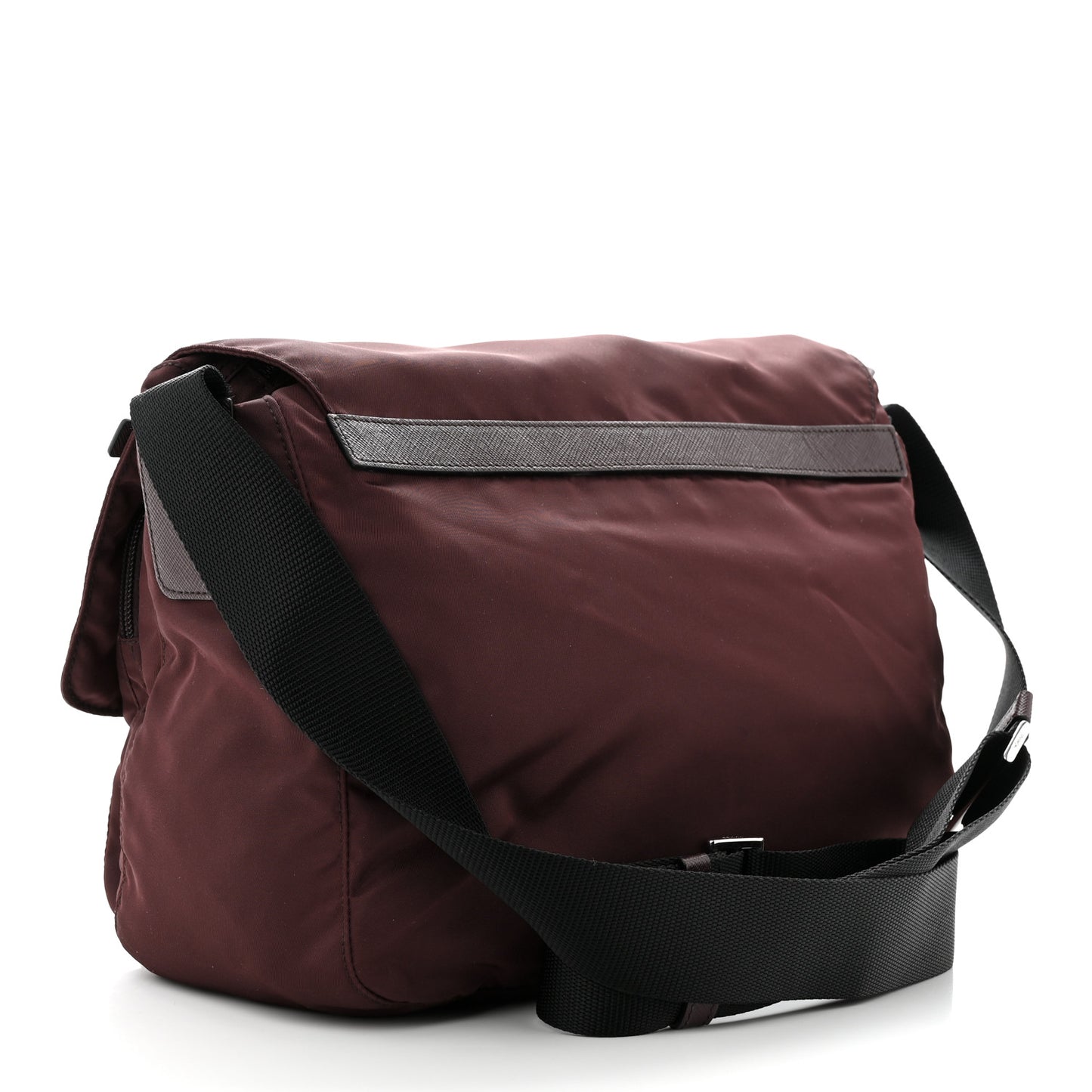 Nylon Vela Messenger Bag Bordeaux