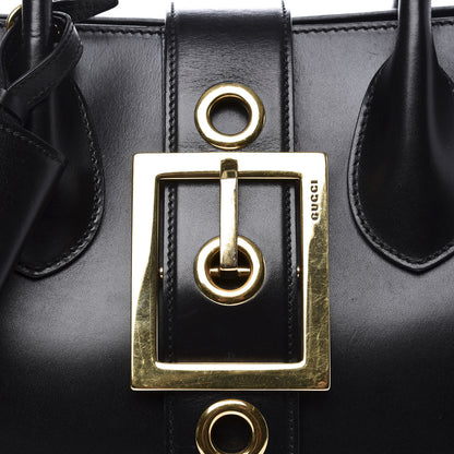 Gucci Calfskin Medium Lady Buckle Top Handle Bag Black 10 of 13