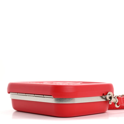 Balenciaga Recycled Plastic Calfskin Embossed Mini Lunch Box Case with Strap Red 9 of 10