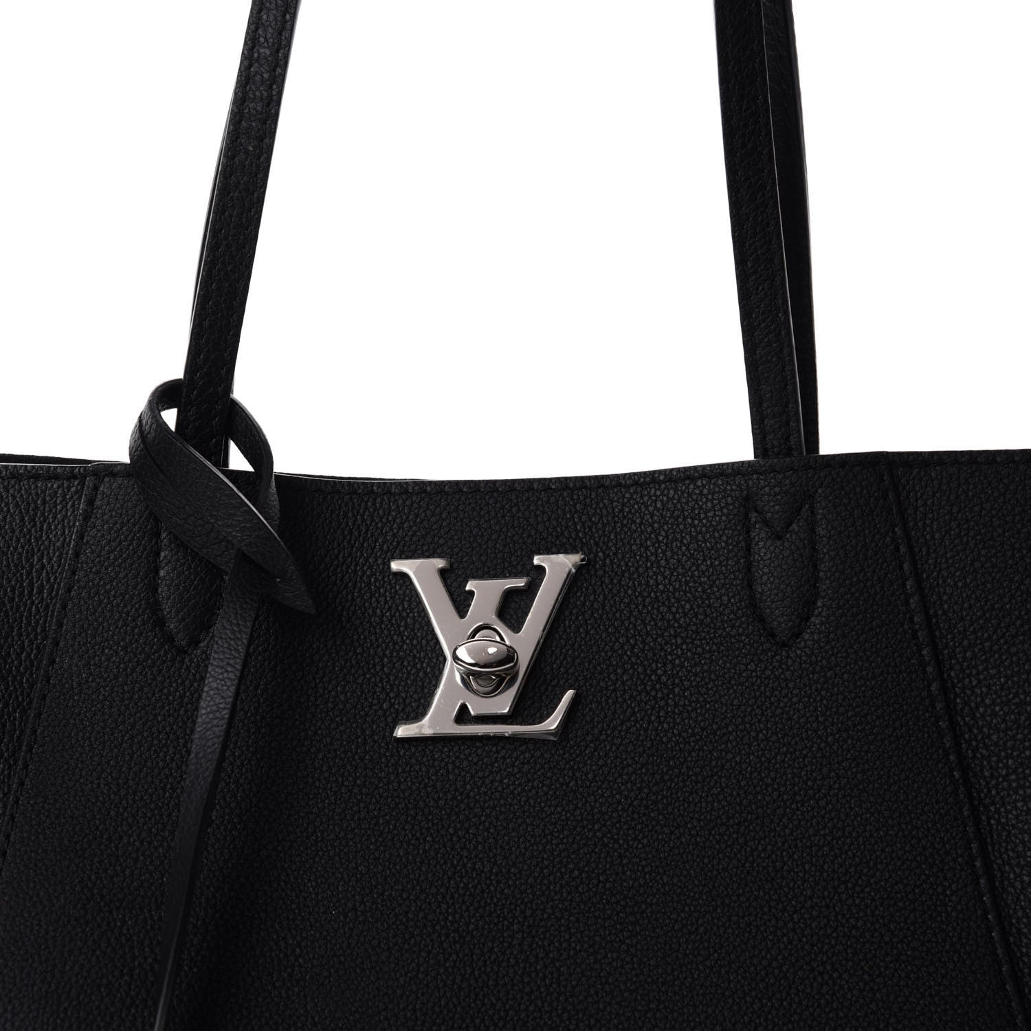 Louis Vuitton Calfskin Lockme Cabas Black 10 of 10