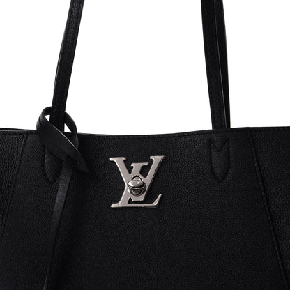 Louis Vuitton Calfskin Lockme Cabas Black 10 of 10