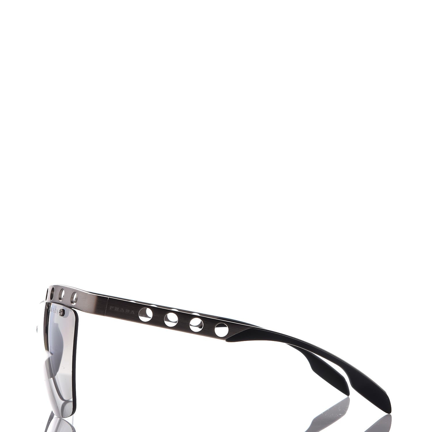 Prada Metal Circle Frame Sunglasses SPR 53R Silver 3 of 6