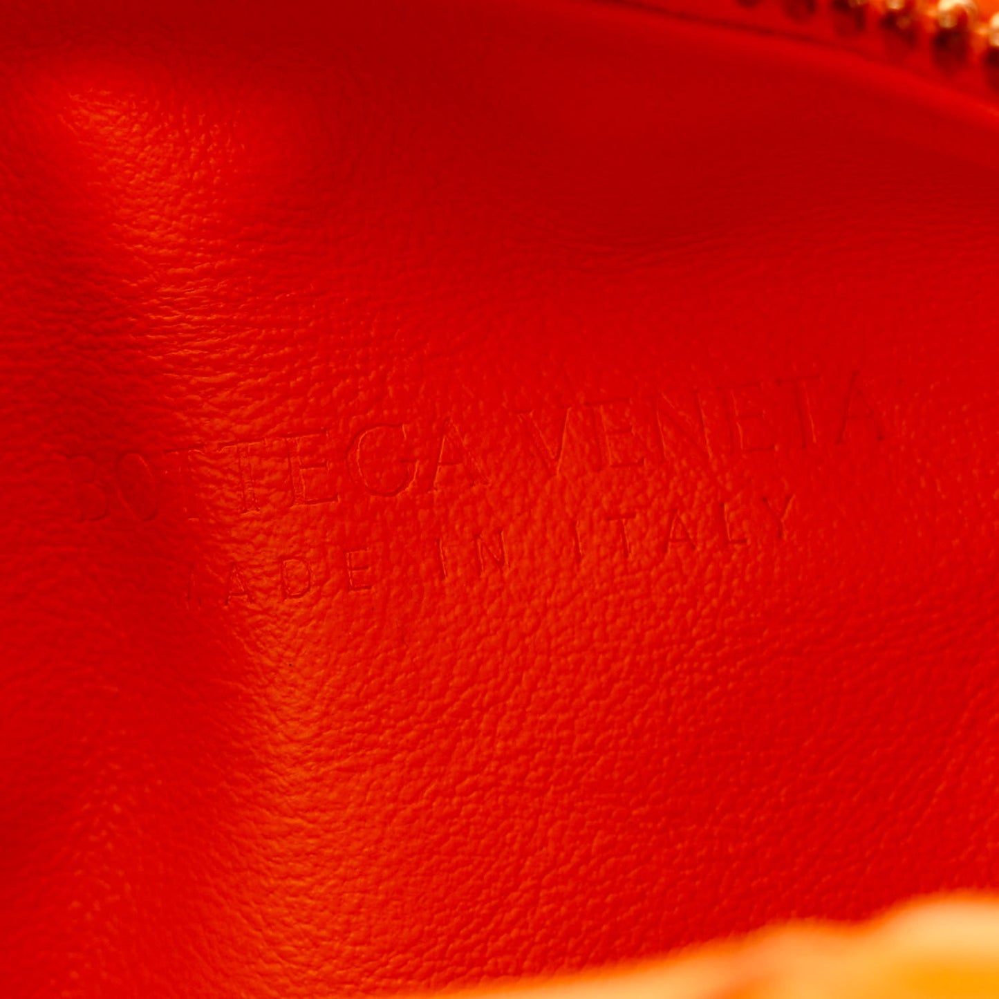 Nappa Intrecciato Mini Jodie Tangerine
