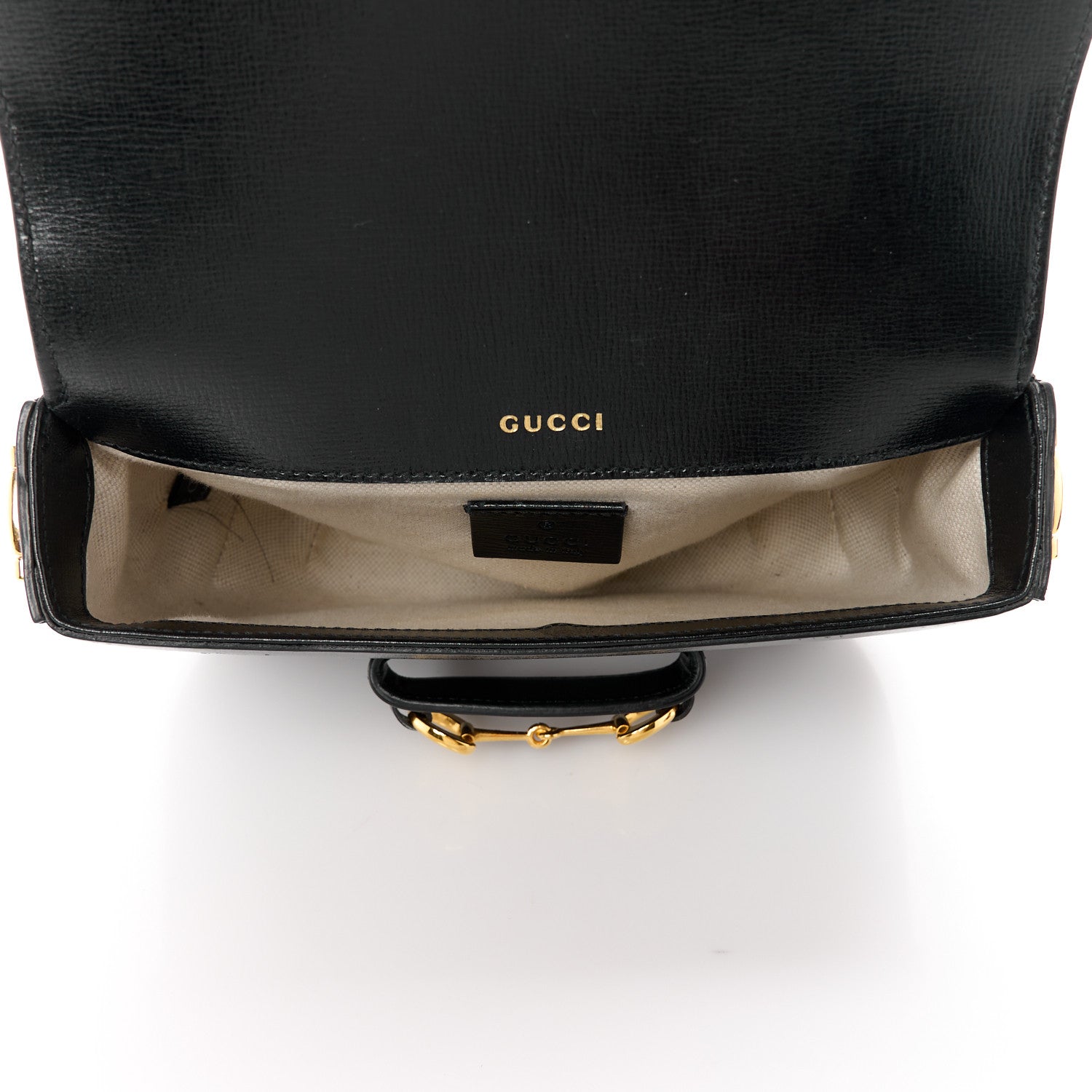 Gucci Azalea Calfskin Web Mini Horsebit 1955 Shoulder Bag Black 5 of 12