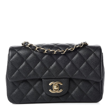 Chanel Caviar Quilted Mini Rectangular Flap Dark Charcoal 1 of 10