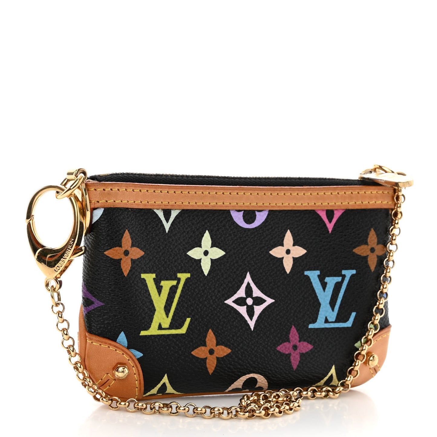 LOUIS VUITTON Monogram Multicolor Pochette Milla PM Black