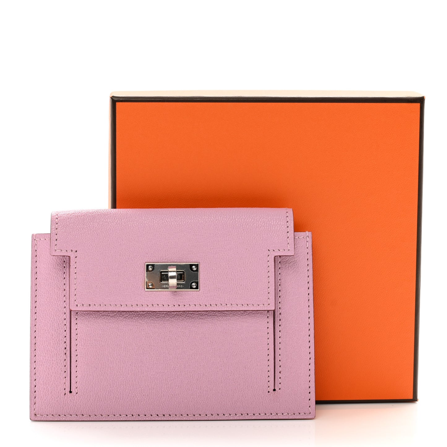 Chevre Mysore Kelly Pocket Compact Wallet Mauve Sylvestre
