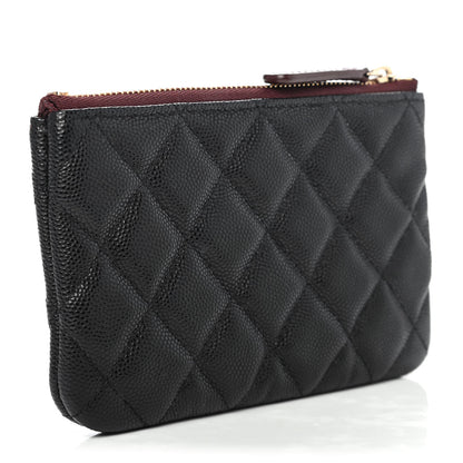 Chanel Caviar Quilted Small Cosmetic Case Black 2 of 4