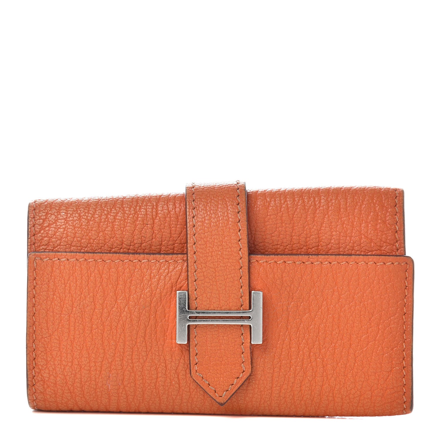 Hermes Chevre Mysore Bearn Multicles 6 Key Holder Orange 1 of 6
