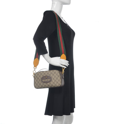Gucci GG Supreme Monogram Web Neo Vintage Shoulder Bag Beige New Acero Crop 2 of 16