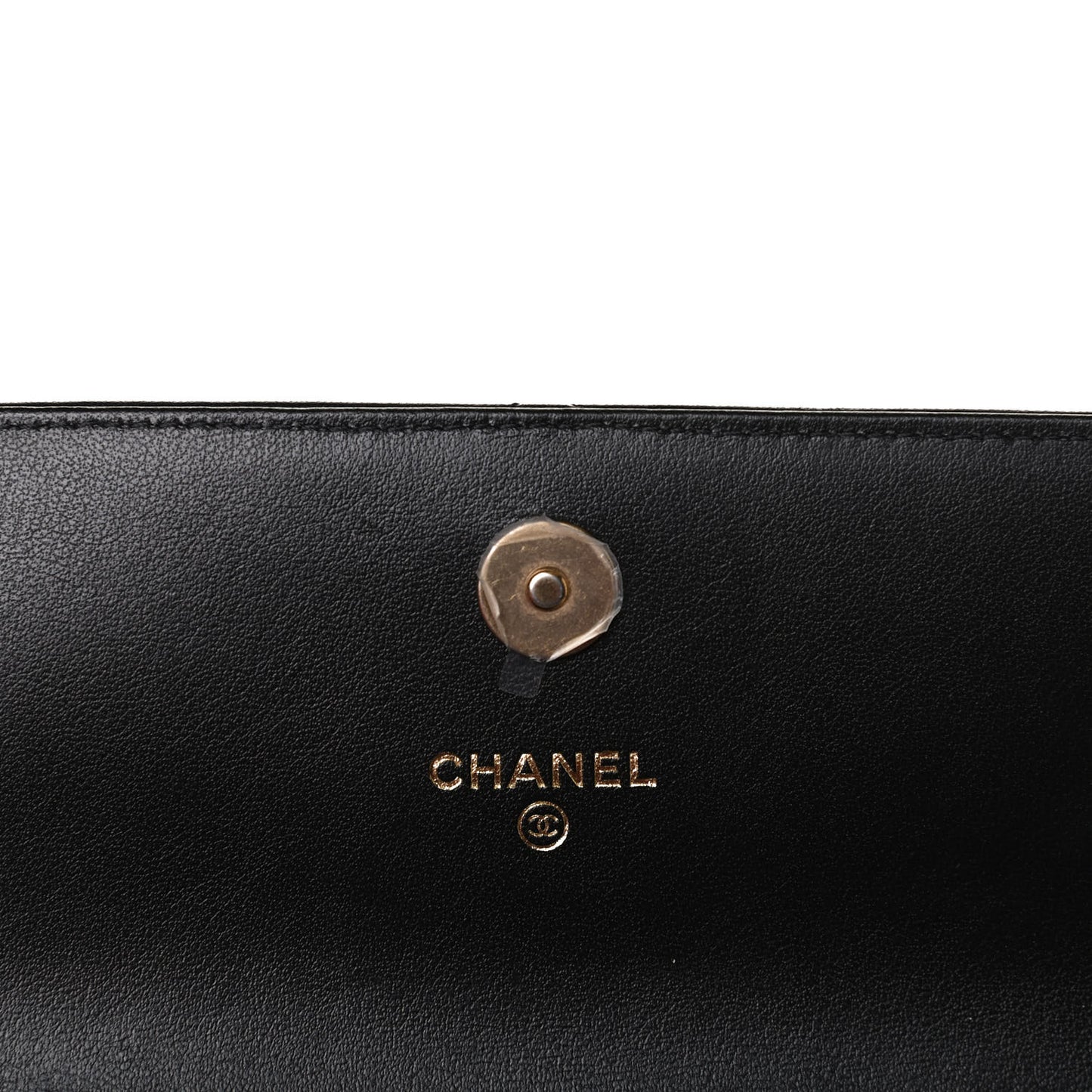 Lambskin Quilted Chanel 19 Flap Clutch Black