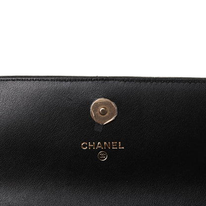 Chanel Lambskin Quilted Chanel 19 Flap Clutch Black 6 of 14