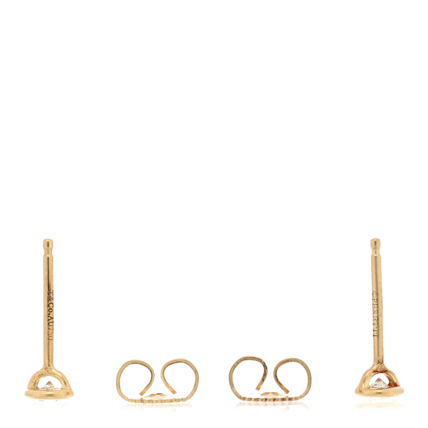 18K Yellow Gold Diamond .16ctw Elsa Peretti Diamonds By The Yard Earrings