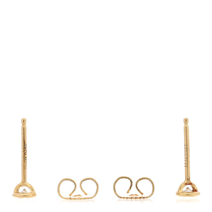 Tiffany 18K Yellow Gold Diamond .16ctw Elsa Peretti Diamonds By The Yard Earrings 3 of 4