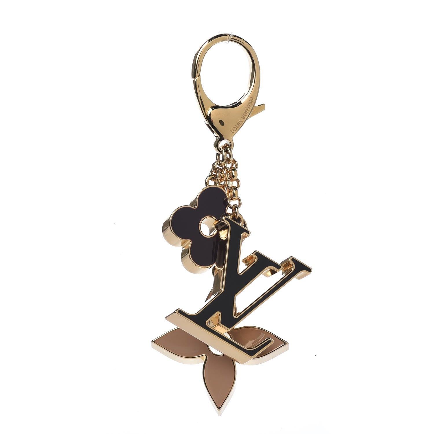 Louis Vuitton Fleur De Monogram Bag Charm Dore 1 of 4
