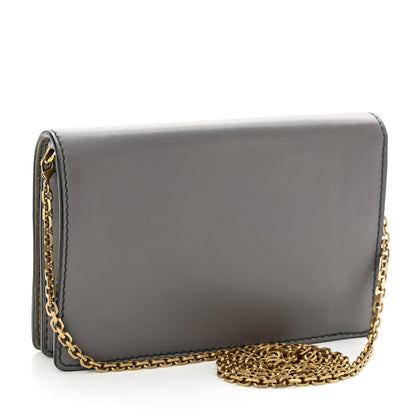 Christian Dior Calfskin J'Adior Wallet on Chain Pouch Grey 2 of 8
