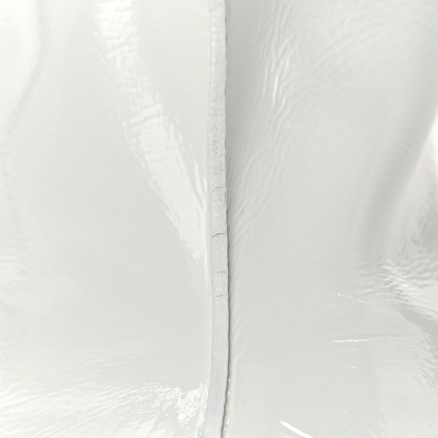 Shiny Crumpled Calfskin CC Cap Toe Short Boots 40.5 White
