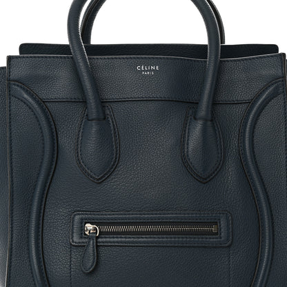Celine Drummed Calfskin Mini Luggage Orage 7 of 9