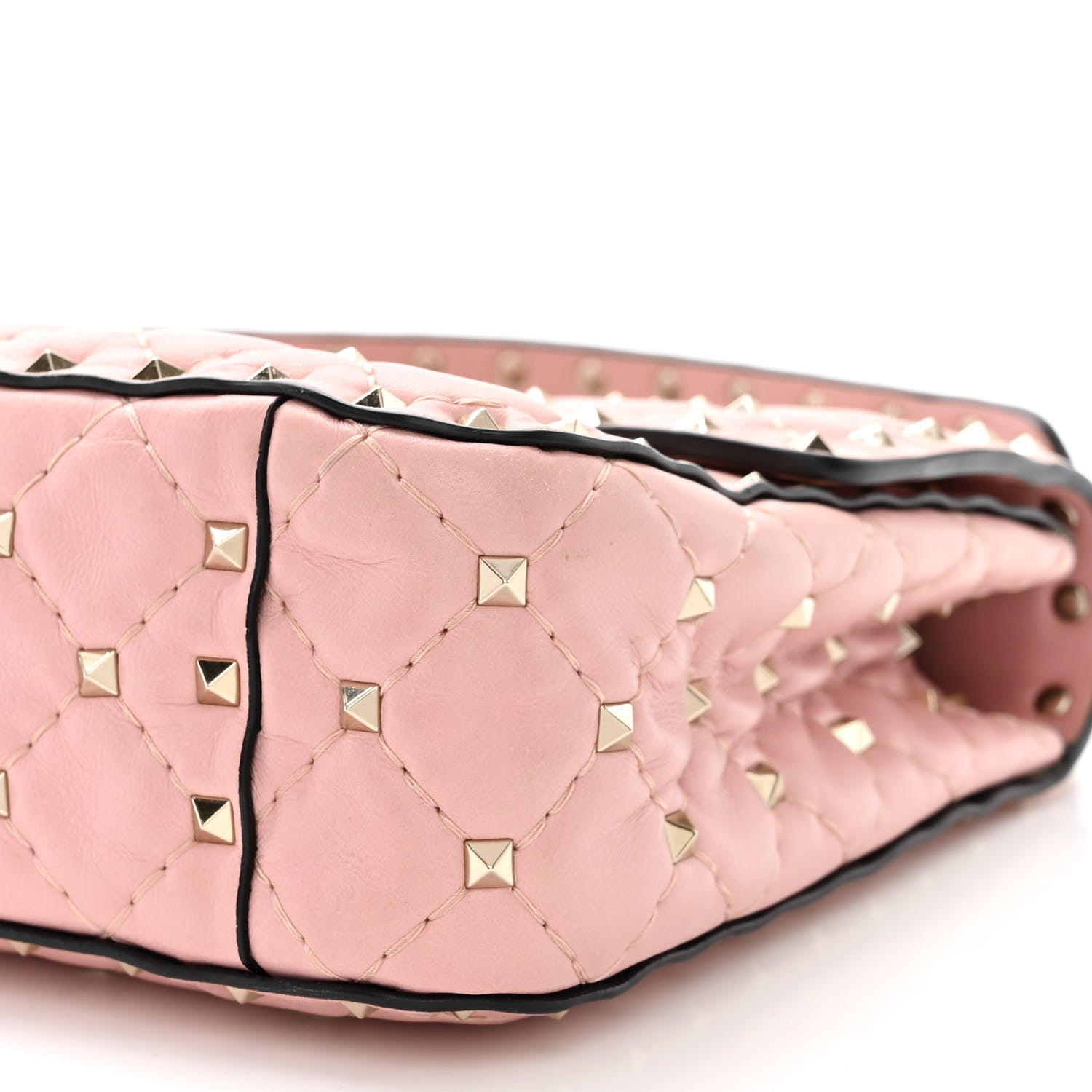 Valentino Garavani Nappa Medium Rockstud Spike Shoulder Bag Water Rose 10 of 17