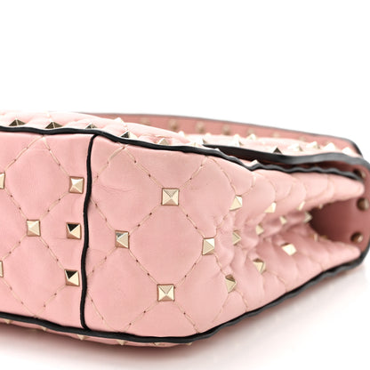 Valentino Garavani Nappa Medium Rockstud Spike Shoulder Bag Water Rose 10 of 17