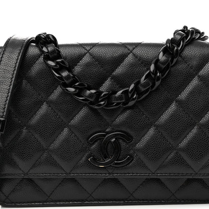 Chanel Caviar Quilted My Everything Wallet On Chain WOC Black 9 of 11