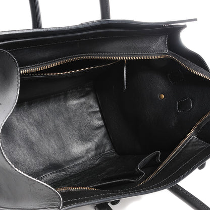 Celine Linen Leopard Printed Mini Luggage Black 5 of 8