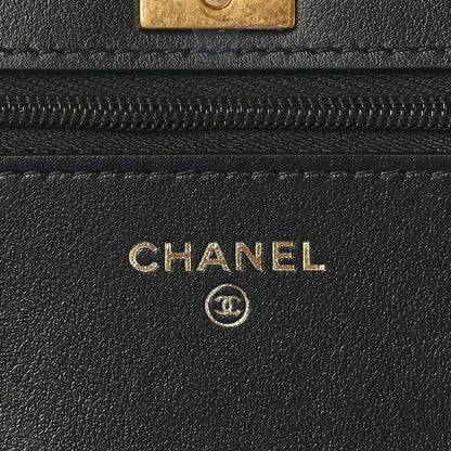 Chanel Pearly Caviar Quilted Fit For You Wallet On Chain WOC Black 6 of 9