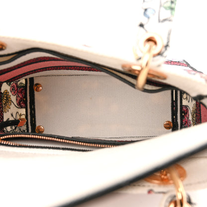 Christian Dior Canvas Florilegio Embroidered Medium Lady D-Lite White Multicolor 6 of 15