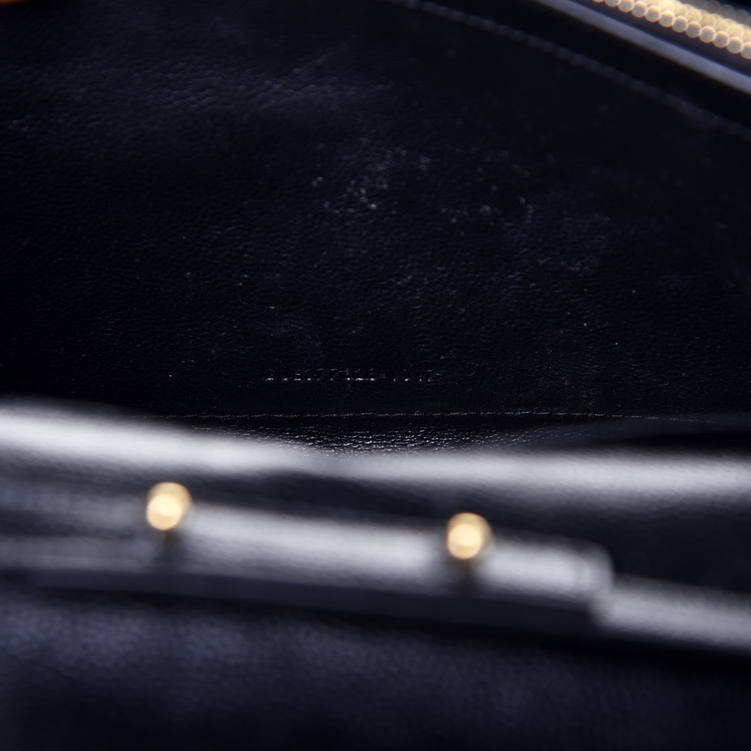 Saint Laurent Grain De Poudre Matelasse Chevron Monogram Chain Wallet Black 9 of 9