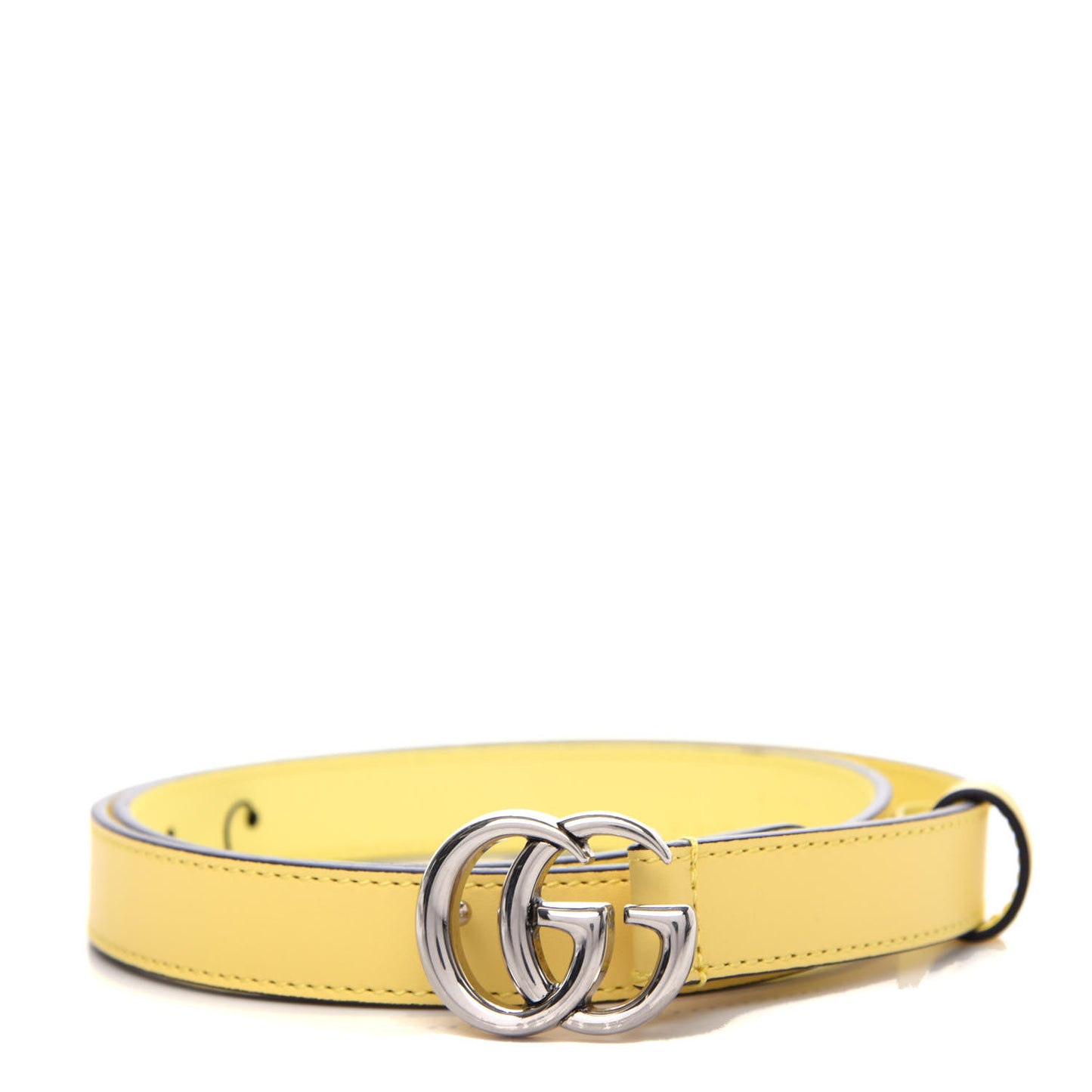 Moon Calfskin Palladium Double G 20mm Belt 75 30 Banana