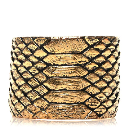 Saint Laurent Brass Snake Cuff Bracelet Gold 1 of 4