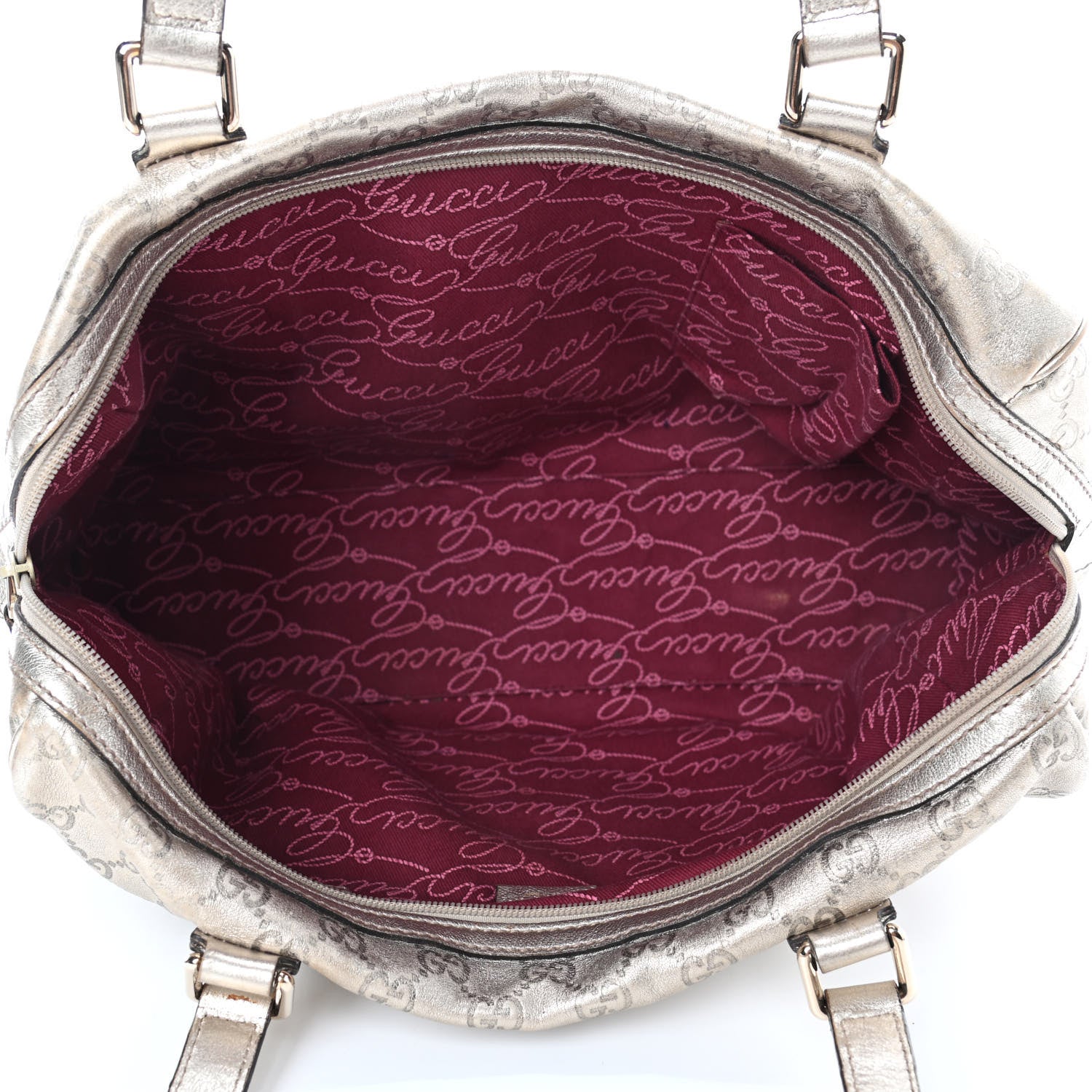 Gucci Metallic Guccissima Boston Gold 4 of 4