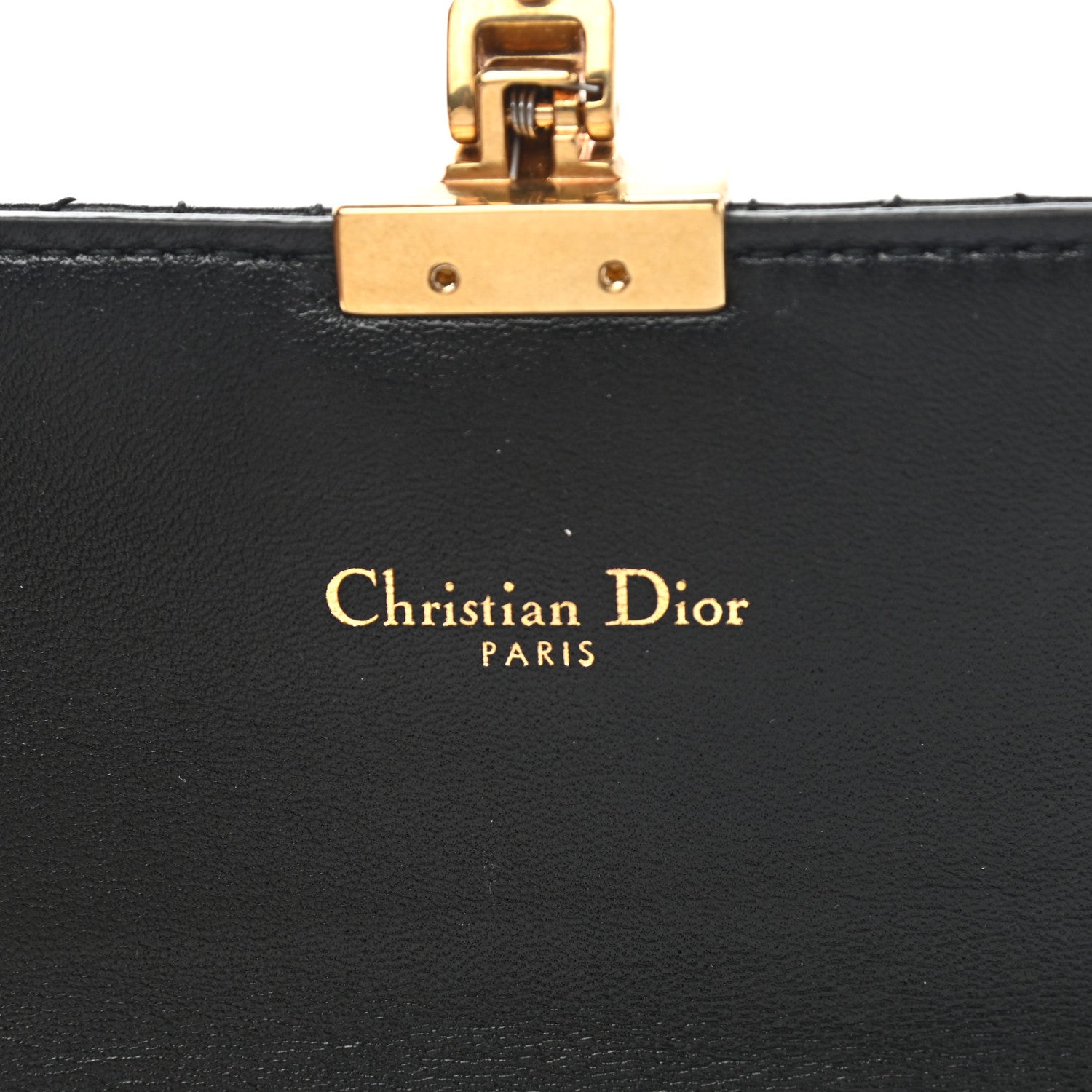 Christian Dior Lambskin Cannage Dioraddict Wristlet Clutch Black 6 of 10