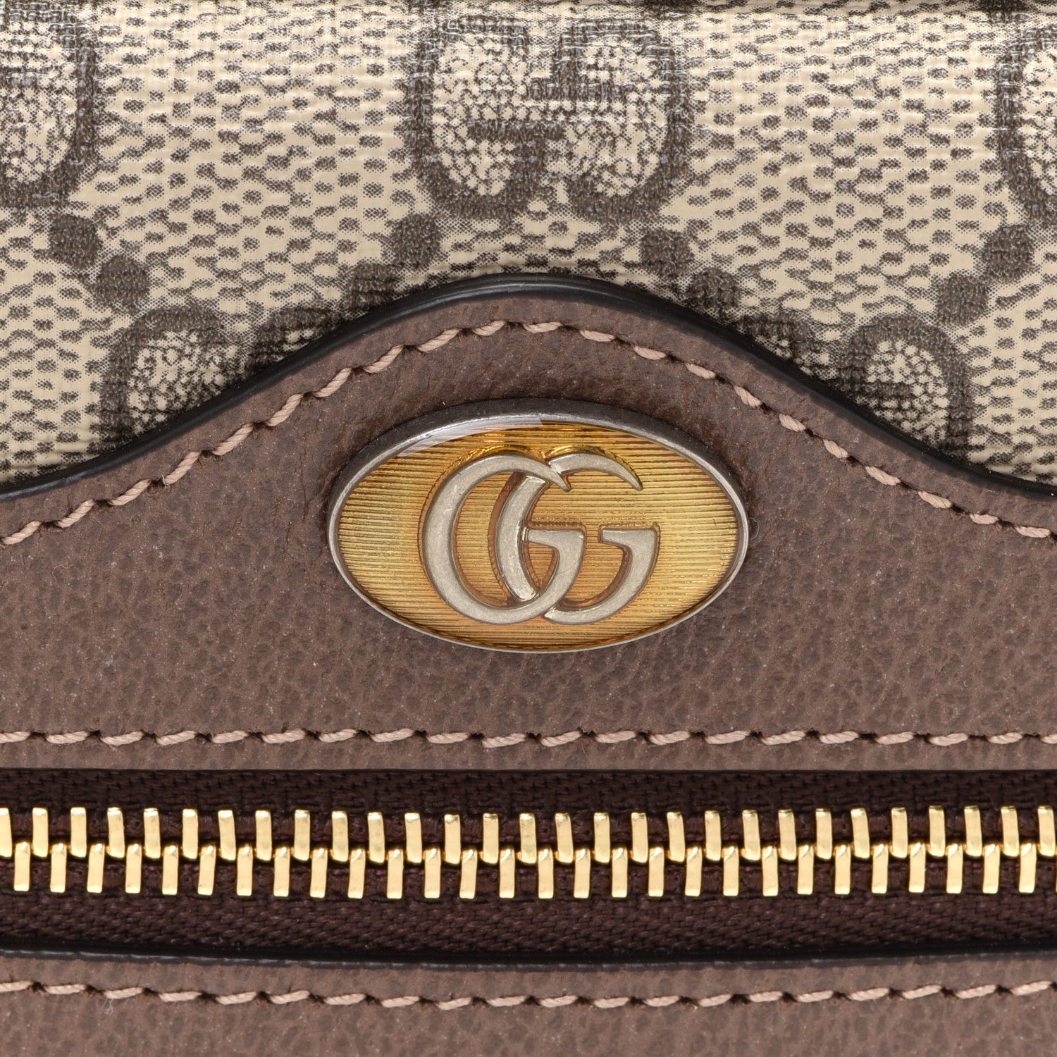 Gucci GG Supreme Monogram Web Mini Ophidia Shoulder Bag Brown 8 of 10