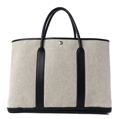 Hermes Toile Buffle Gala Garden Party Tote 49 GM Black 1 of 11