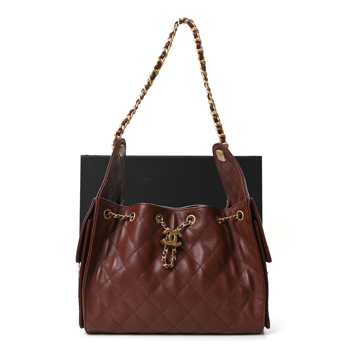 Chanel Caviar Quilted Small Chanel 25 Handbag Brown 1853301