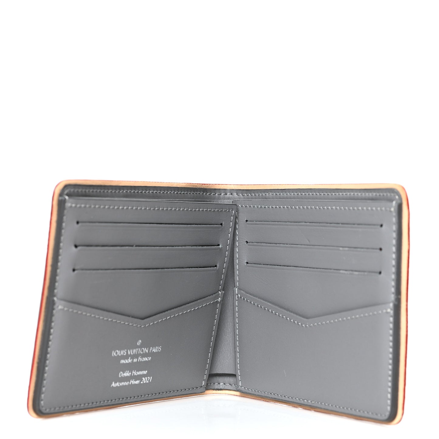 Monogram Mirror Slender Wallet Silver