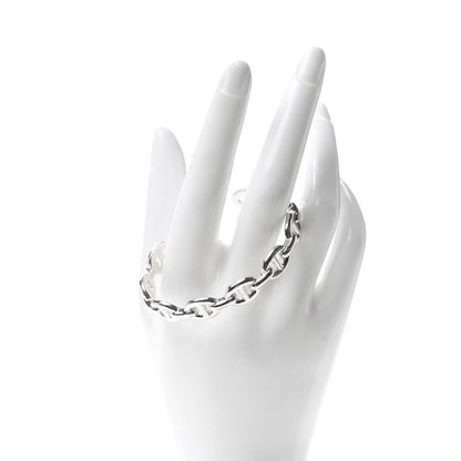 Hermes Sterling Silver MM Chaine d'Ancre Enchainee Cuff Bracelet SH 2 of 6
