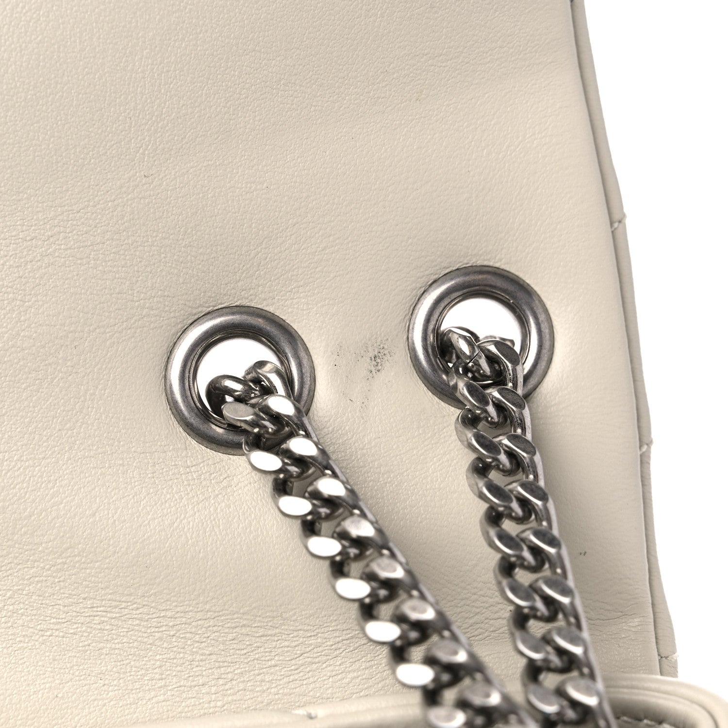 Saint Laurent Calfskin Y Quilted Monogram Small Loulou Chain Satchel Crema Soft 11 of 12