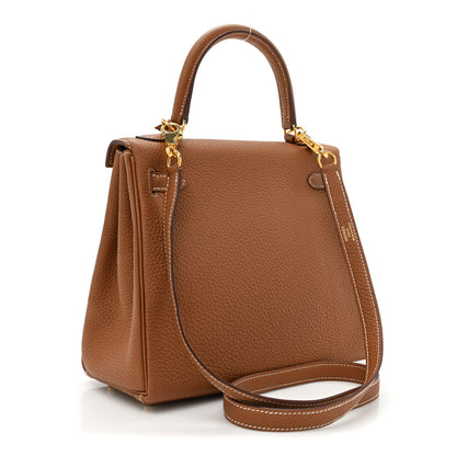 Hermes Togo Kelly Retourne 25 Gold 3 of 12
