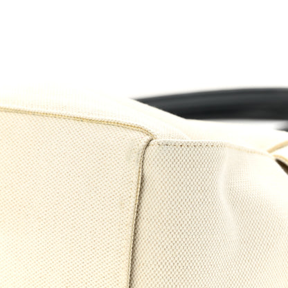 Bottega Veneta Canvas Intrecciato Large Arco Tote Beige Black 13 of 21