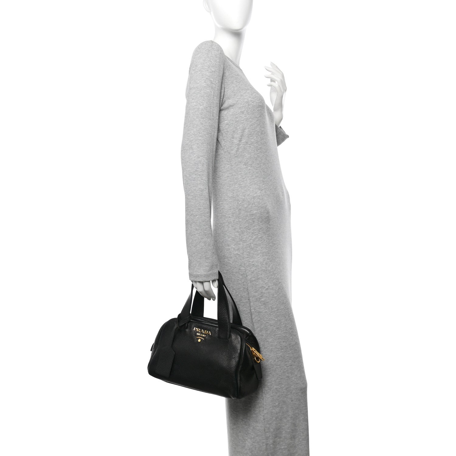 Prada Cervo Deerskin Tote Black 1745424 – FASHIONPHILE
