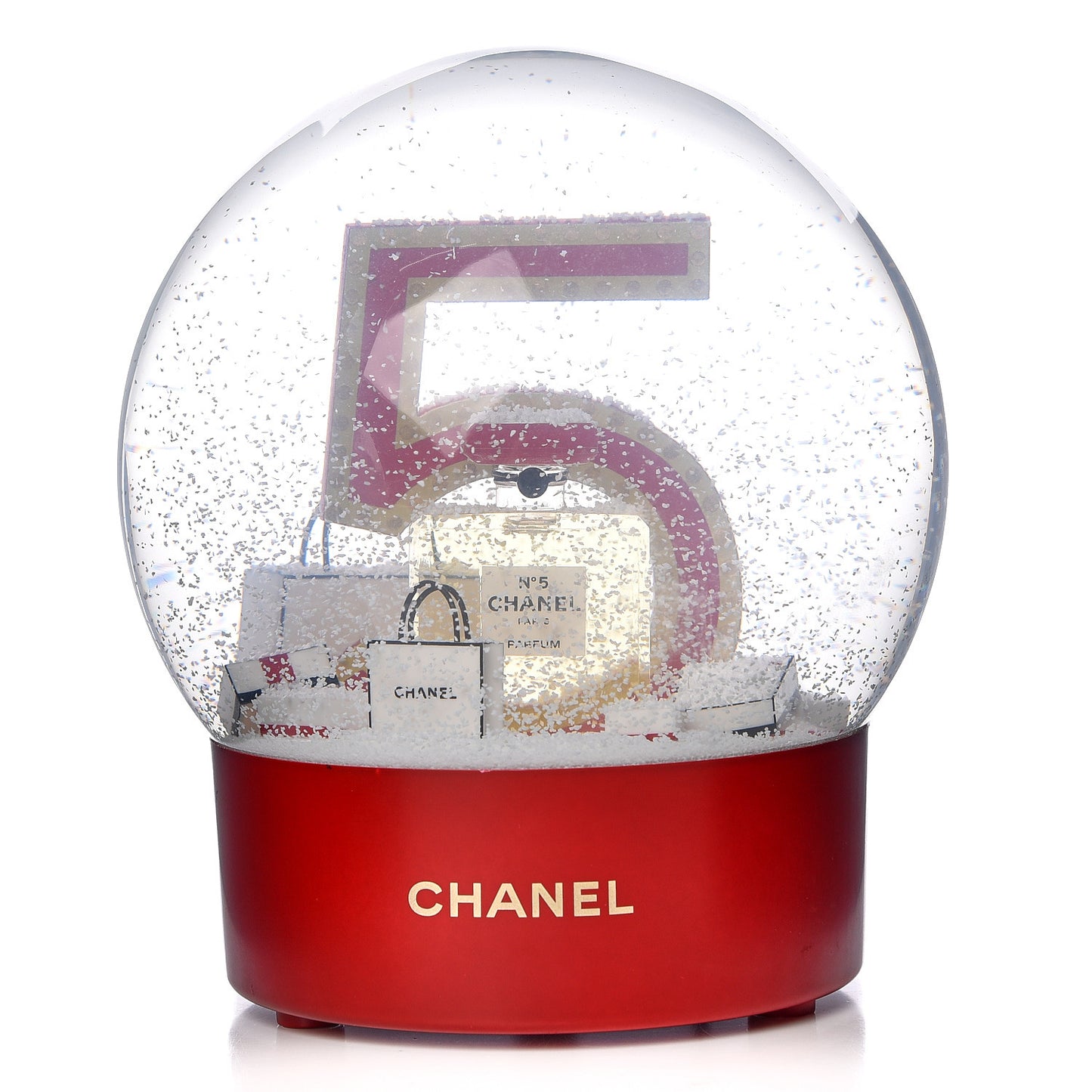 Glass N°5 Perfume Snow Globe