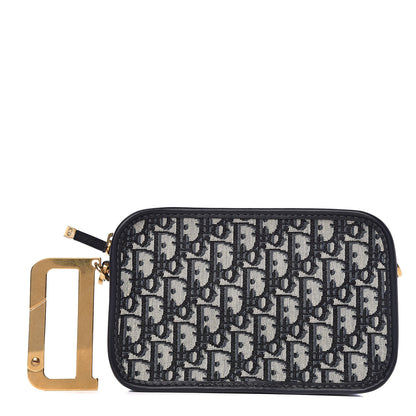 Christian Dior Oblique Diorquake Clutch Blue 1 of 10