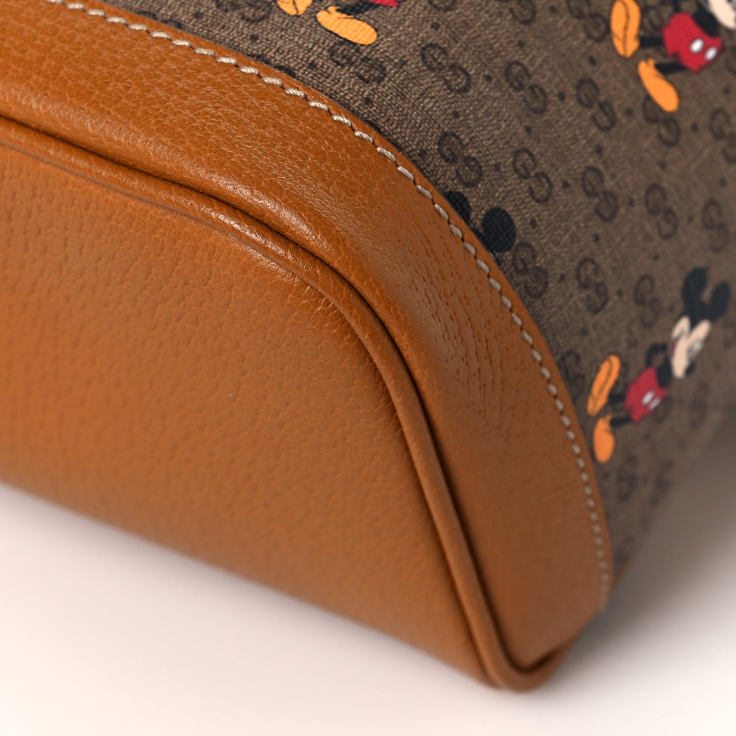 X DISNEY Mini Vintage GG Supreme Monogram Mickey Mouse Small Dome Backpack Beige Vintage Sun Oil