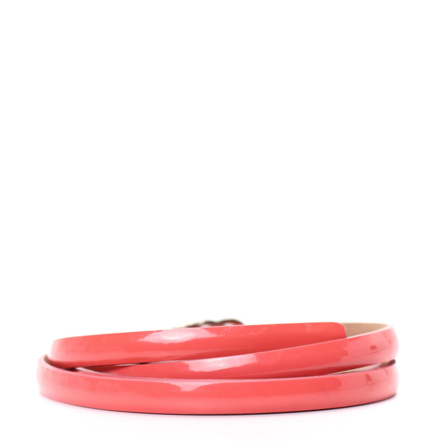 Patent Calfskin CC Logo Skinny Belt 75 30 Pink