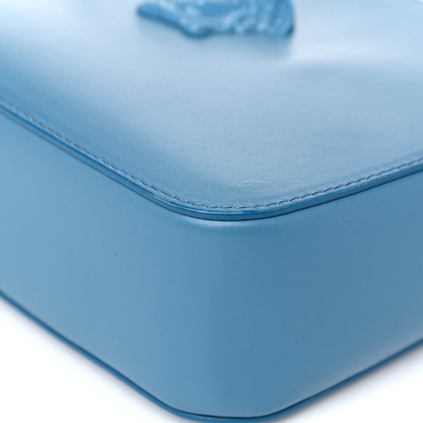 Calfskin Palazzo Medusa Camera Bag Blue